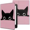CGFGHHUY Case for 6.8 inch Kindle Paperwhite 11th Generation 2021/Kindle Paperwhite Signature Edition Lightweight Protective PU Leather Smart Stand Cover with Auto Wake Sleep - Cute Cat view 1