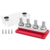 GMURA Bus Bar Terminal Block 12-48V 600A Max, 4 M10 Studs (3/8") High Current Copper Busbar Terminal Block with Waterproof Cover, Marine Heavy Duty Bus Bar Power Distribution Block, Red view 1