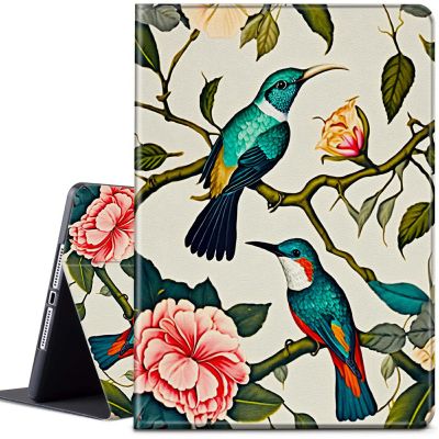 CGFGHHUY for All-New Kindle Fire 7 Tablet Case 12th Generation 2022 Release 7 inch Lightweight Protective PU Leather Smart Stand Cover with Auto Wake Sleep - Bird Flowers