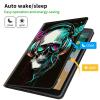 CGFGHHUY Case for All-New Kindle Fire HD 10 & 10 Plus Tablet 11th Generation 2021 Release 10.1 inch Lightweight Protective PU Leather Smart Stand Cover with Auto Wake Sleep - Music Skull view 3