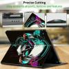 CGFGHHUY Case for All-New Kindle Fire HD 10 & 10 Plus Tablet 11th Generation 2021 Release 10.1 inch Lightweight Protective PU Leather Smart Stand Cover with Auto Wake Sleep - Music Skull view 4
