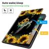 CGFGHHUY for Kindle Paperwhite Case 6 inch 10th Generation 2018 Lightweight Protective PU Leather Smart Stand Cover with Auto Wake Sleep Case for Kindle Paperwhite E-Reader - Turtles and Sunflowers view 3