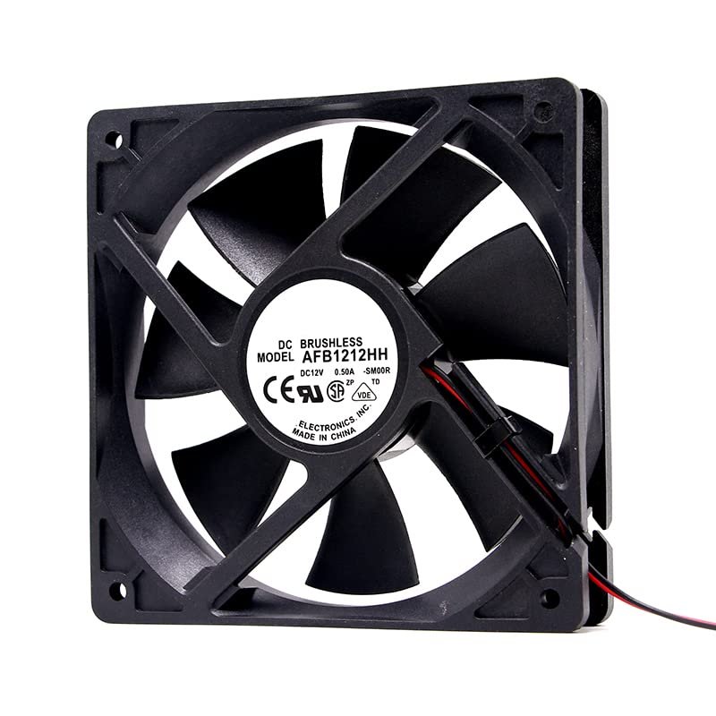 DC12V 0.50A AFB1212HH 12025 12cm 2-Wire Temperature-Controlled Cooling Fan