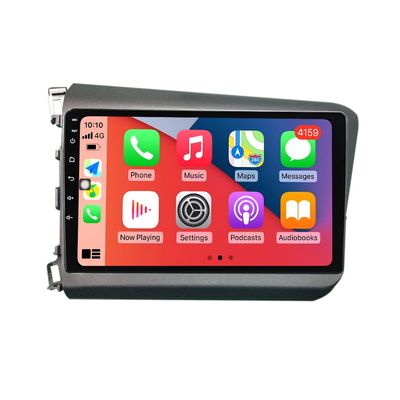 8+128GB 8Core Android Car Stereo for Honda Civic 2012 2013 2014 2015 Bluetooth Car Radio GPS Navigation,9" IPS Touch Screen Head Unit with Car-Play Android Auto