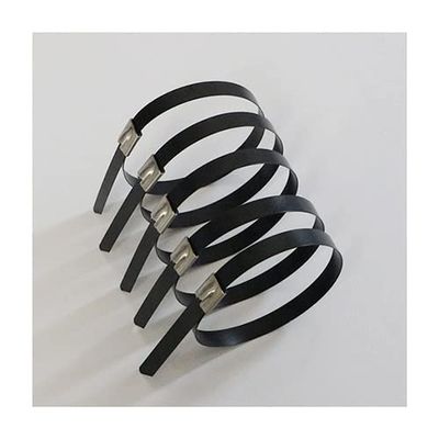 EVANEM 25pcs Stainless Steel Cable Ties Exhaust Wrap Coated Locking Metal Zip-Exhaust Multifunctional Cable Tie, for Home and Garden Accessories (Color : 7.9X1700 25PCS)