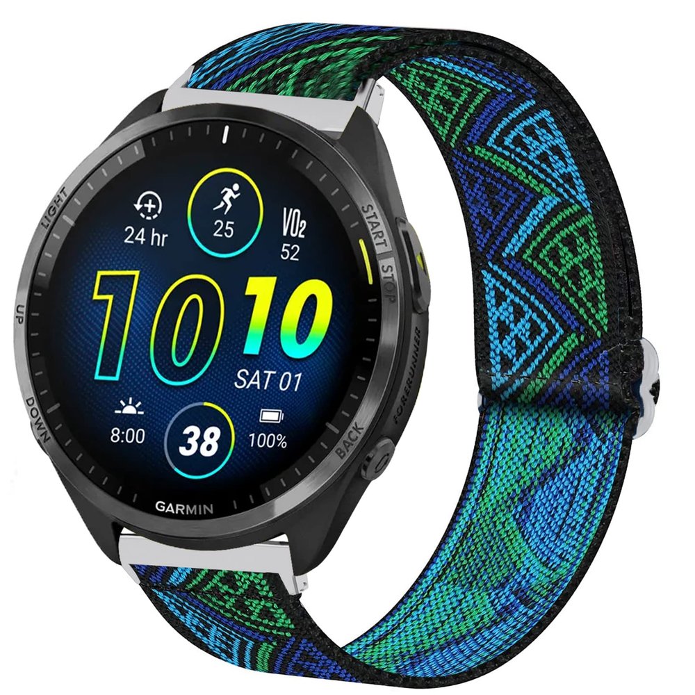 Lamshaw Compatible for Garmin Forerunner 965 Band, Stretch Elastics Adjustable Strap Compatible for Garmin Forerunner 965 / Forerunner 265 46 MM Smartwatch (blueprint)