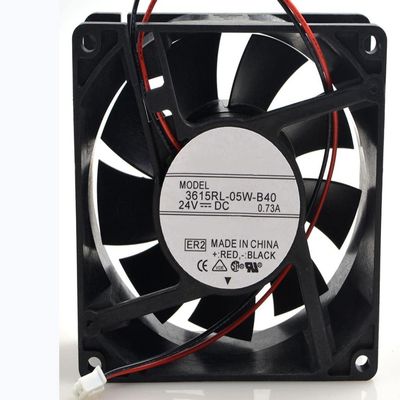 615RL-05W-B40 24V 0.73A 90X90X38MM 2-Wire Cooling Fan