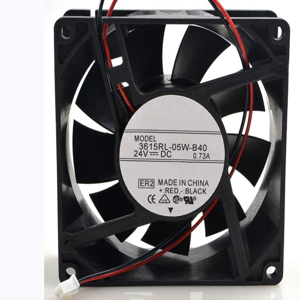615RL-05W-B40 24V 0.73A 90X90X38MM 2-Wire Cooling Fan