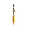 LQU Genuine Leather Keychain Holder Compatible with Airtag, Secure Air Tag Keychain Holder Case Cover Key Chain Ring Accessories for Air Tag - Yellow V2.0 view 2