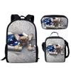 GLENLCWE American Flag Dog Kids School Backpack Set with Pencil Case and Lunch Box for Primary Middle School Girls,Patriotic Children Teens Bookbag Laptop Bag view 1