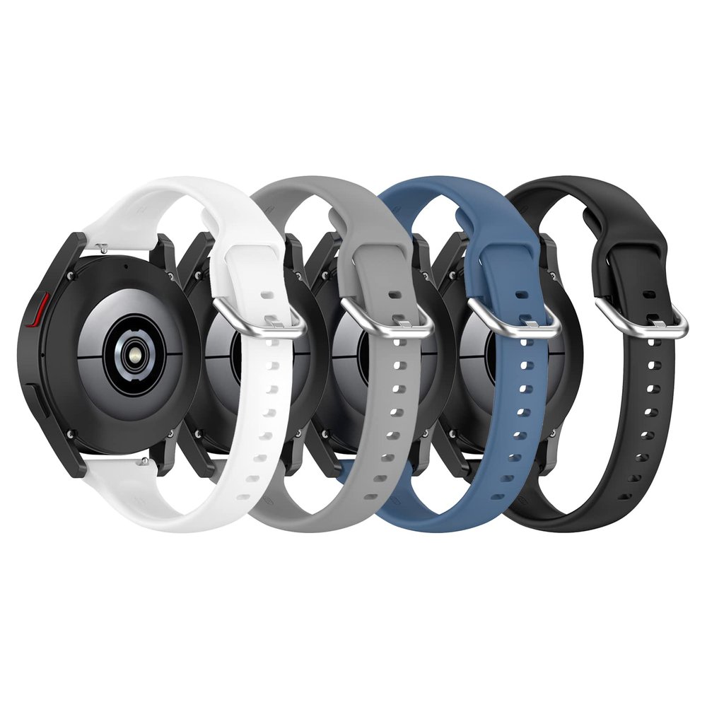4Pack Bands Compatible with Garmin vivomove Trend/Venu 2 Plus, Silicone Colorful Wristband Strap Replacement Bracelet for Garmin vivomove Trend Smart Watch (4 Colors B)