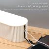UNZYE Desktop Organizer, Cord Organizer, Desktop Plug Cover Box, Plug Power Cord Organizer GreenLarge view 4