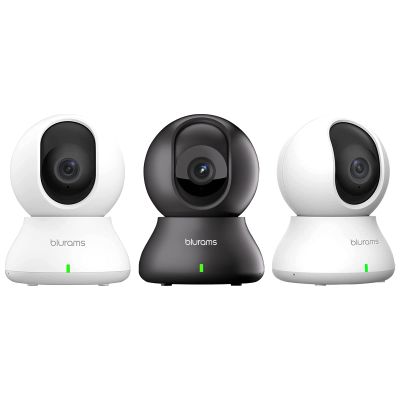 blurams Cameras for Home Security 3Pcs, Security Camera 2K, Indoor Camera for Home/Baby/Dog, Motion Tracking, IR Night Vision, 2-Way Audio, Siren, Compatible with Alexa & Google Assistant & IFTTT