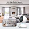 blurams Cameras for Home Security 3Pcs, Security Camera 2K, Indoor Camera for Home/Baby/Dog, Motion Tracking, IR Night Vision, 2-Way Audio, Siren, Compatible with Alexa & Google Assistant & IFTTT view 3