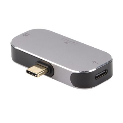 Pilipane USB C Hub, USB Hub, USB Adapter, Docking Station Multifunctional 3 in 1 Type C Male to displayport 2 Type C Female USB C Hub for Window for andr0id for OS X