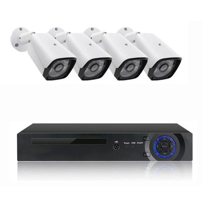 5MP POE Camera System with Audio, Home Security H.265 HD Cameras System with Night Vision, Motion Detection, Remote Viewing, Outdoor IP66 Weatherproof Surveillance NVR Kit (4CH)