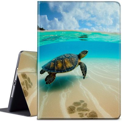CGFGHHUY for Samsung Galaxy Tab A7 Lite Case Tablet 8.7 inch 2021 Lightweight Protective PU Leather Smart Stand Cover with Auto Wake Sleep Case for Samsung A7 Lite - Turtle in The Sea