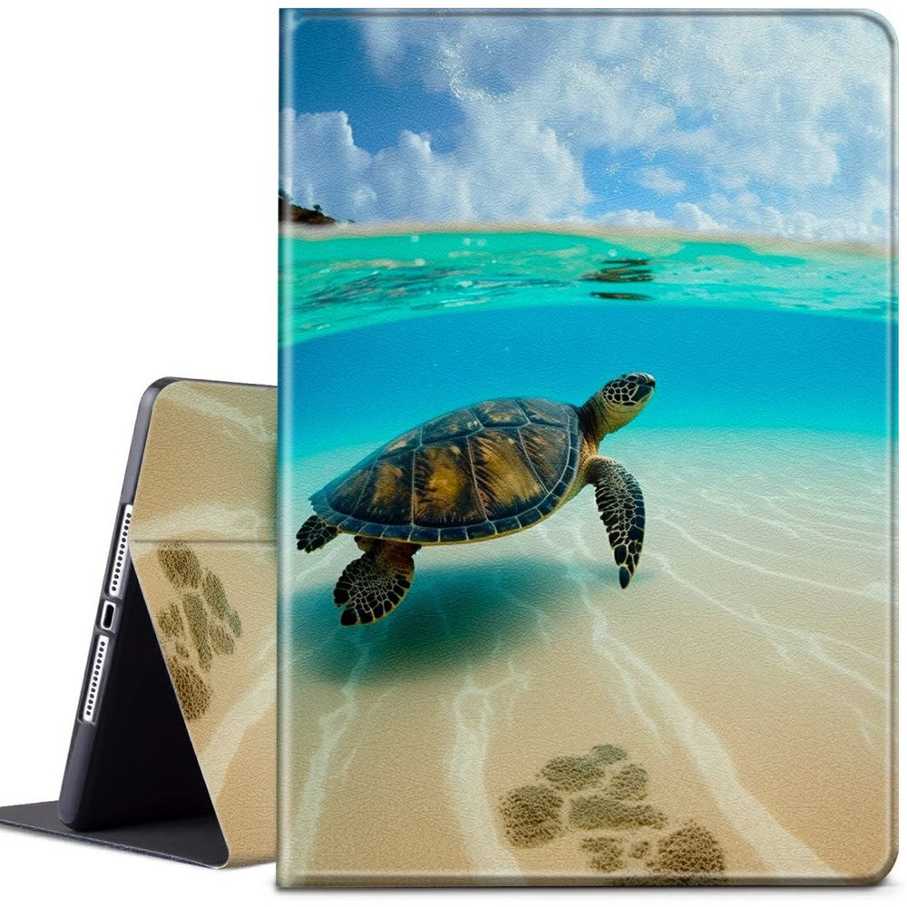 CGFGHHUY for Samsung Galaxy Tab A7 Lite Case Tablet 8.7 inch 2021 Lightweight Protective PU Leather Smart Stand Cover with Auto Wake Sleep Case for Samsung A7 Lite - Turtle in The Sea