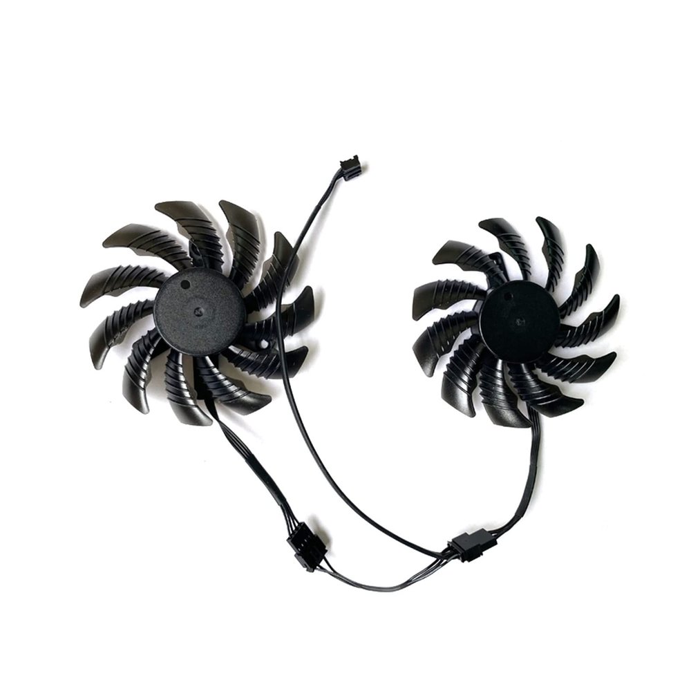 REMSEY T128010SU PLD08010S12HH 4PIN 75MM Shell RX580 GPU Fan Compatible for Gigabyte GTX 1050Ti 1050 RX 550 RX560 Graphics Video Card Fans Kindly (Color : Shell and Fan)