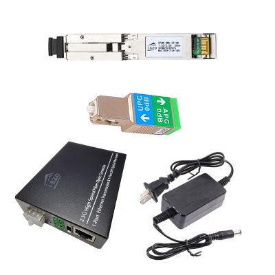 iszo 1Set 2.5G ONU with 2.5G Media Converter, Bridge Mode,2.5G Modem,GPON/EPON/XPON Stick ONU, SC Connector UPC/APC, Support MAC/SN/LOID Modify,DDM PON Module,