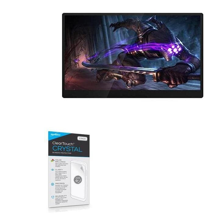 BoxWave Screen Protector Compatible with SIBOLAN Portable Monitor S40 (16 in) - ClearTouch Crystal (2-Pack), HD Film Skin - Shields from Scratches