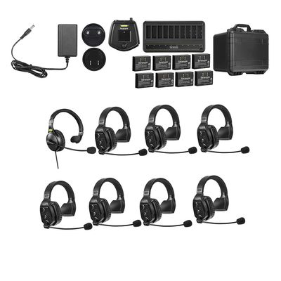 Saramonic WiTalk-WT8S Full Duplex Wireless Intercom Headset System 8-Person 1.9GHz Communication Intercom Headsets for Event Production Filming