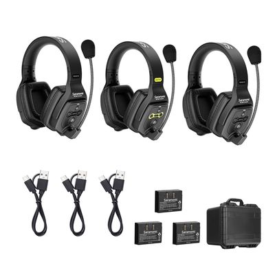 Saramonic WiTalk-WT3D | 3-Person Full-Duplex 1.9GHz Wireless Dual-Ear Headset Intercom System with Custom Hard Case