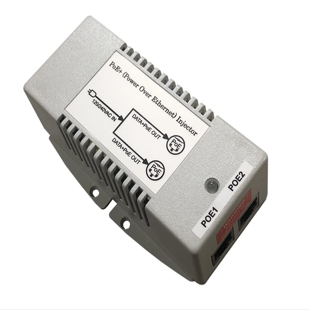 TP-POE-HP-48GDx2-100-240VAC Input, Dual 56V 802.3af/at Gigabit PoE Injector, 25W, with US Power Cord