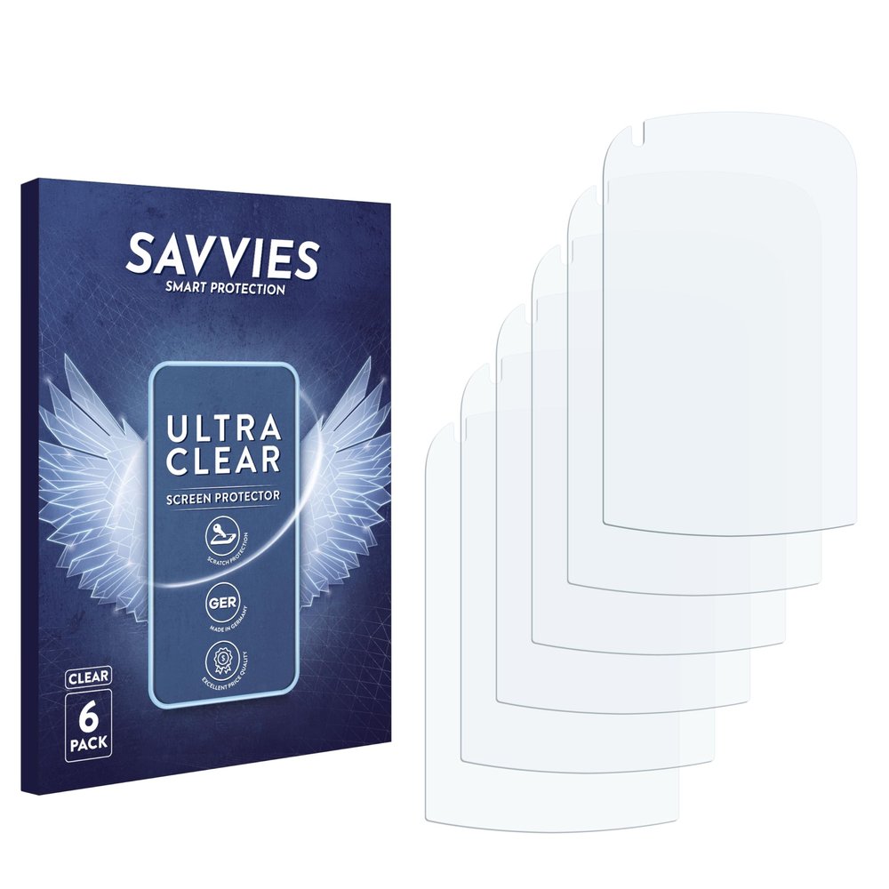 savvies 6-Pack Screen Protection Film Compatible with Roche Accu-Chek Aviva Solo Diabetes Manager Screen Protector Ultra Clear [Scratch Proof]