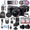 Alpha a6400 Mirrorless Digital Camera 24.2MP Sensor with 16-50mm Lens, 2 Pack SanDisk 32GB Memory Card, Backpack, Full Size Tripod & Inspire Digital Cloth Accessory Bundle (Black) (Renewed) view 1