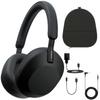 Sony WH-1000XM5 Noise Canceling Wireless Over-Ear Headphones (Black) & Case view 1
