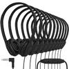 Maeline Bulk Classroom Student Headphones with Microphone, On Ear Stereo Headphones with Mic & Faux Leather Cushions for Kids Online Learning, Library, School, Airplane - 3.5mm Plug - 500 Pack - Black view 1