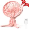 AaoLin USB Desk Fan, Small Fans with CVT Variable Speeds, Strong Cooling Airflow, Quiet Portable, Desktop Mini Personal Table Fan for Room, Home,Office, Bedroom, Pink view 1