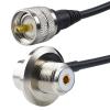 YOTENKO UHF PL259 Male to UHF SO239 Female Right Angle Bulkhead Mount RG58/U Cable 49.2 feet for Vehicle Car SUV Truck CB Radio Ham Radio Two Way Radio Amateur Radio view 4
