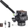 INNOREL Tripod Fluid Head Pan Tilt Head Mini Pan Metal Camera Video Tripod Head with 2 Arca Swiss Quick Release Plates, Handle, Magic Arm & Phone Clip for Video DSLR Cameras, Load up to 8.8lb/4kg, F10 view 1
