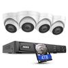 ANNKE H800 8CH Turret IP Security Camera System with 8MP H.265+ NVR, 4 X 4K Outdoor CCTV Camera, 6TB HDD, Audio Recording, 100ft EXIR 2.0 Night Vision, IP67 Weatherproof, 24/7 Video Surveillance view 1