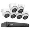 ANNKE H800 8CH Turret IP Security Camera System with 8MP H.265+ NVR, 6 X 4K Outdoor CCTV Camera, Audio Recording, 100ft EXIR 2.0 Night Vision, IP67 Weatherproof, 24/7 Video Surveillance (No HDD) view 1