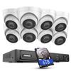 ANNKE H800 8CH Turret PoE Security Camera System with 8MP H.265+ NVR, 8X 5MP Outdoor IP Camera, 6TB HDD, Audio Recording, 100 ft EXIR 2.0 Night Vision, IP67 Weatherproof, 24/7 Video Surveillance view 1