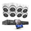 ANNKE H800 4K Security Camera System w/AI Human Vehicle Detection, 8MP 8CH NVR and 8X PoE Turret 4K Cameras w/Audio Recording, IP67 Weatherproof, 120dB WDR, 100ft EXIR Night Vision, 8TB HDD Included view 1