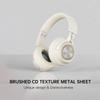 FINGERTIME Bluetooth Headphones Over-Ear, 60H Playtime and with Low Latency Wireless Headphones with Microphone, HiFi Stereo Foldable Lightweight Headset, Deep Bass for Home Office (Beige) view 2