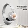 FINGERTIME Bluetooth Headphones Over-Ear, 60H Playtime and with Low Latency Wireless Headphones with Microphone, HiFi Stereo Foldable Lightweight Headset, Deep Bass for Home Office (Grey) view 4