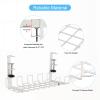 PATIKIL Cable Management Tray Under Desk, Wire Management Rack Wire Organizer Cable Organizers for Office Home, White view 4