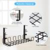 PATIKIL Cable Management Tray Under Desk, Wire Management Rack Wire Organizer Cable Organizers for Office Home, Black view 4