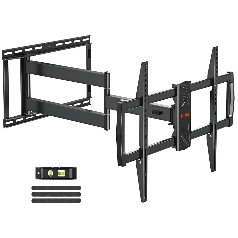 ELIVED Long Extension TV Mount for Most 42-90 Inch tvs, Full Motion Wall Bracket with 40.4 inch Long Arm Articulating TV Wall Mount, Max VESA 800x400mm, Holds up to 150lbs, fits Wood Studs 12"-24".