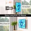 ELIVED Long Extension TV Mount for Most 42-90 Inch tvs, Full Motion Wall Bracket with 40.4 inch Long Arm Articulating TV Wall Mount, Max VESA 800x400mm, Holds up to 150lbs, fits Wood Studs 12"-24". view 2