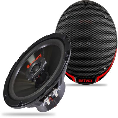 BATVOX CS651 250 Watts 6.5 Inch 2 Ways 4 Ohm Impedance and Piezo Tweeter for Premium Car Audio Coaxial Car Speakers, Car Stereo Sound System with Removable Grill (2 Speakers)