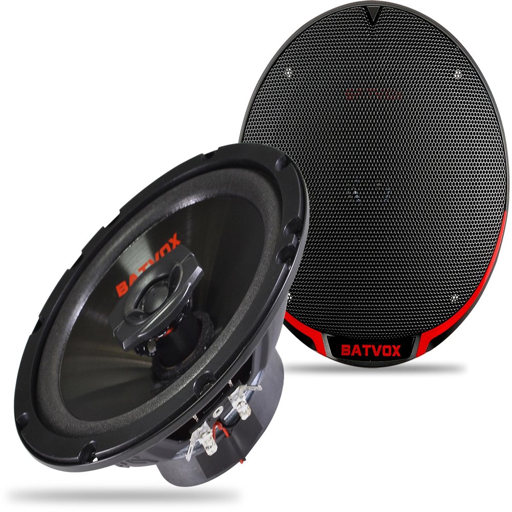BATVOX CS651 250 Watts 6.5 Inch 2 Ways 4 Ohm Impedance and Piezo Tweeter for Premium Car Audio Coaxial Car Speakers, Car Stereo Sound System with Removable Grill (2 Speakers)