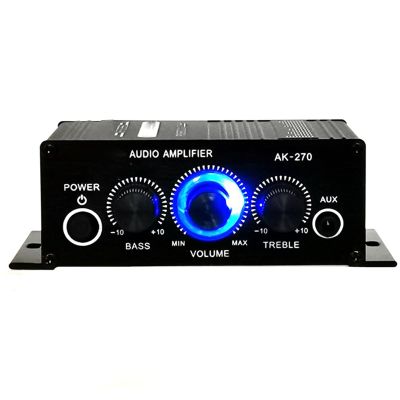 Home HiFi Stereo Amplifier, Portable Dual Channel Surround Sound HiFi Stereo Audio Receiver, Mini Digital HiFi Bass Audio Subwoofer Amp, Stereo AMP Speaker for Home, Car