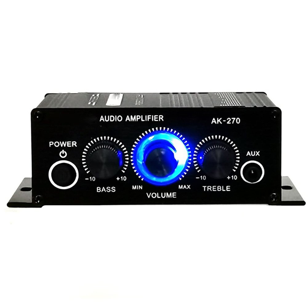 Home HiFi Stereo Amplifier, Portable Dual Channel Surround Sound HiFi Stereo Audio Receiver, Mini Digital HiFi Bass Audio Subwoofer Amp, Stereo AMP Speaker for Home, Car