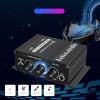 Home HiFi Stereo Amplifier, Portable Dual Channel Surround Sound HiFi Stereo Audio Receiver, Mini Digital HiFi Bass Audio Subwoofer Amp, Stereo AMP Speaker for Home, Car view 2